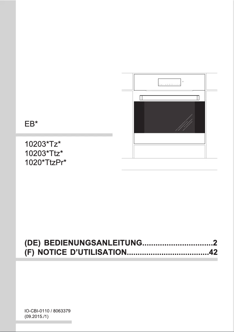 Image de la première page du manuel de l'appareil EB 10203 TTZ