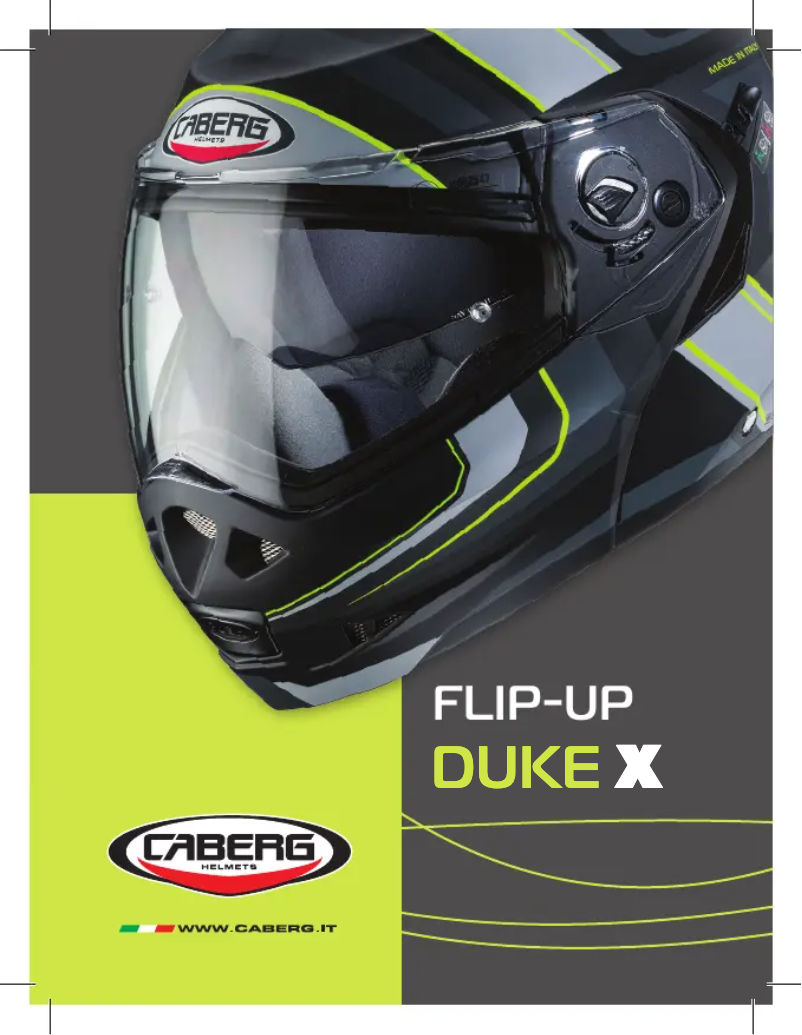 Page n°1 - Manuel utilisateur Caberg Duke X