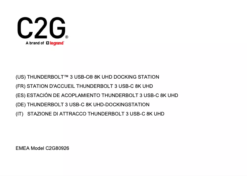 Image de la première page du manuel de l'appareil 80926