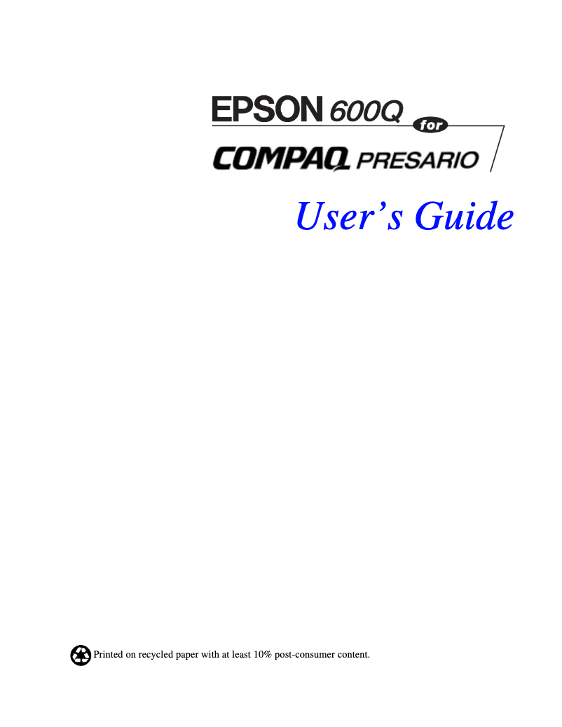 Image de la première page du manuel de l'appareil 600Q