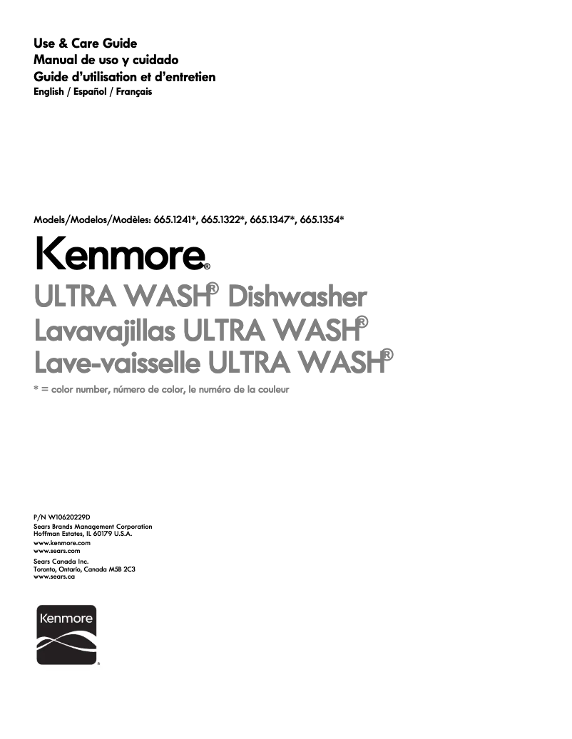 Page n°1 - Manuel utilisateur Kenmore 13222