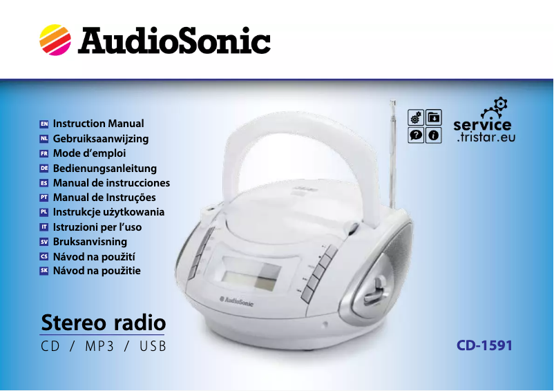 Page 1 de la notice Manuel utilisateur AudioSonic CD-1591