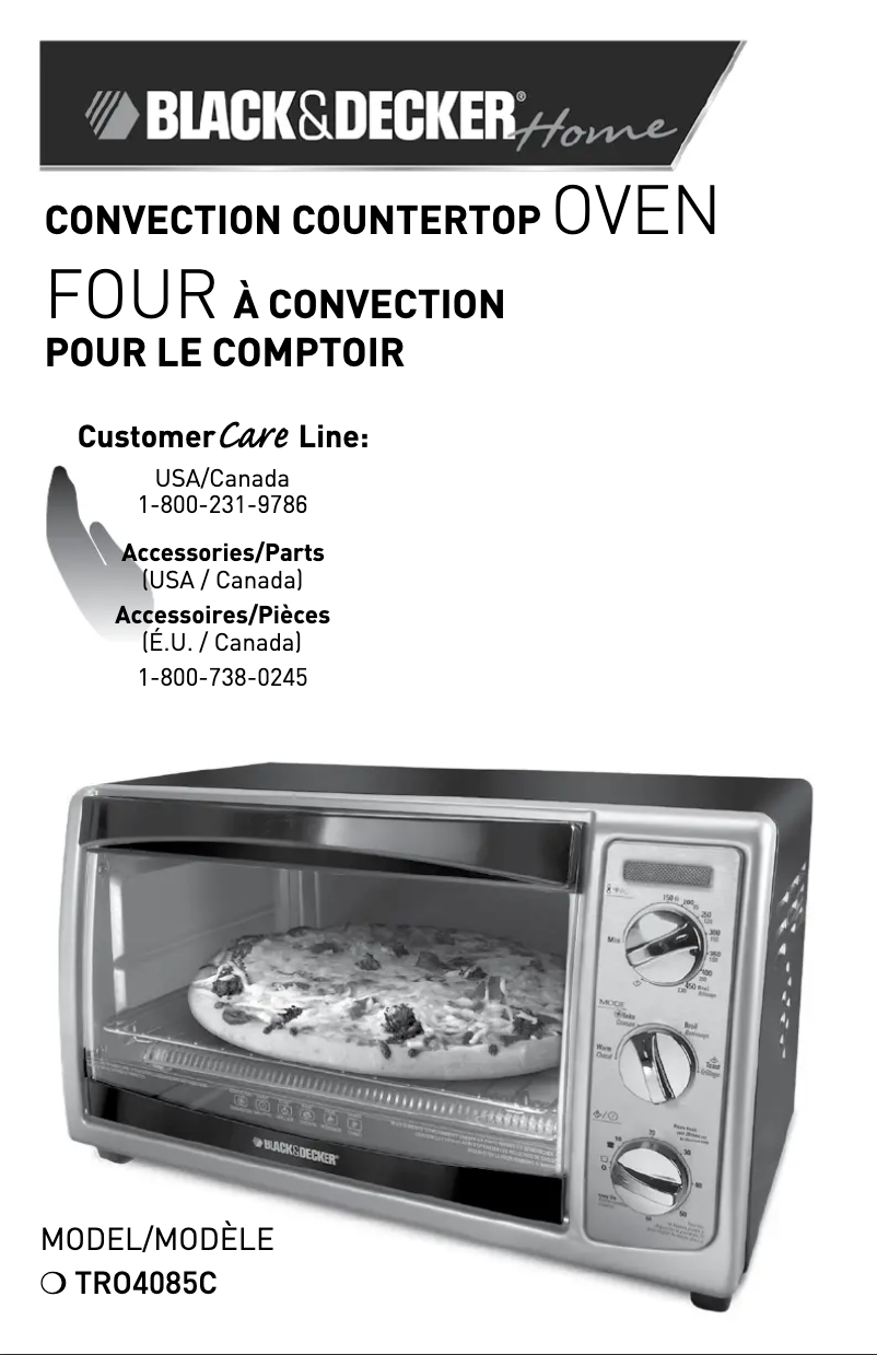 Page 1 de la notice Manuel utilisateur Black & Decker TRO4085C
