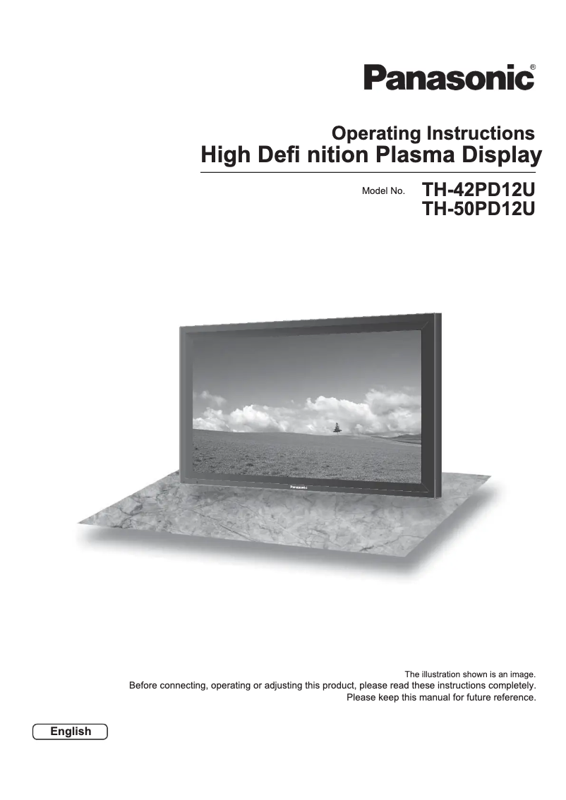 Image de la première page du manuel de l'appareil TH-50PD12U