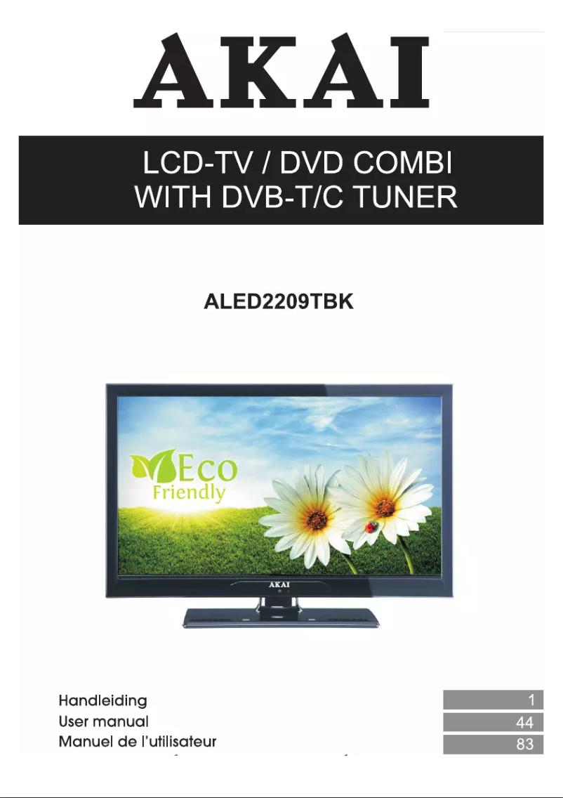 Página 1 del manual Manual de usuario AKAI ALED2209TBK