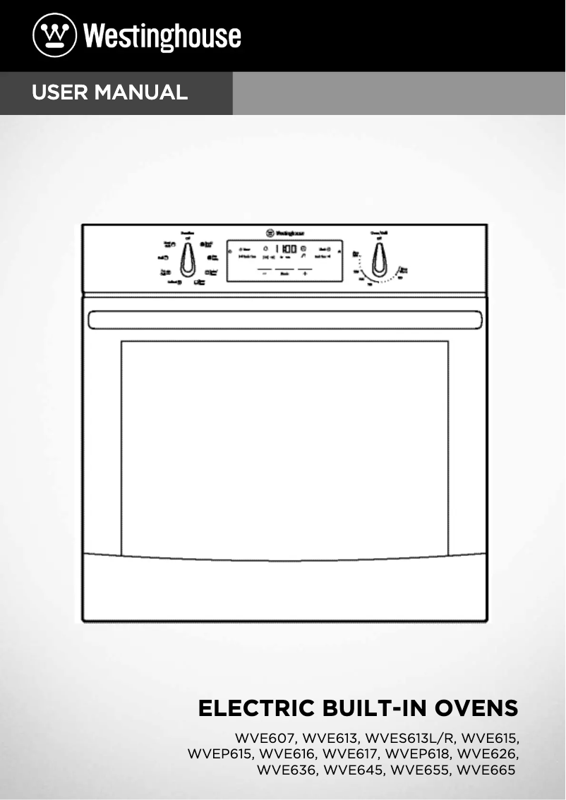 Page n°1 - Manuel utilisateur Westinghouse WVE626W