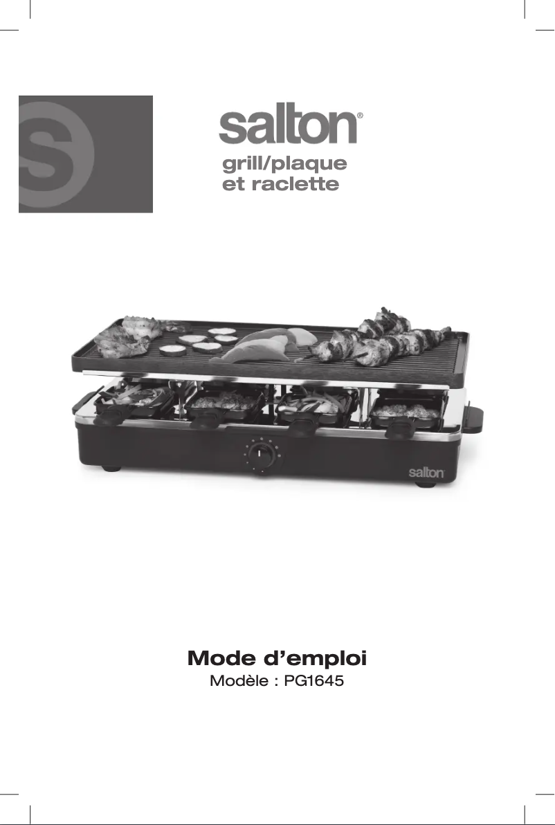 Image de la première page du manuel de l'appareil PG1645