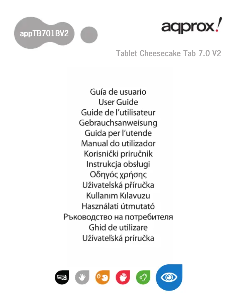 Página 1 del manual Manual de usuario Aqprox Cheesecake Tab 7.0 V2