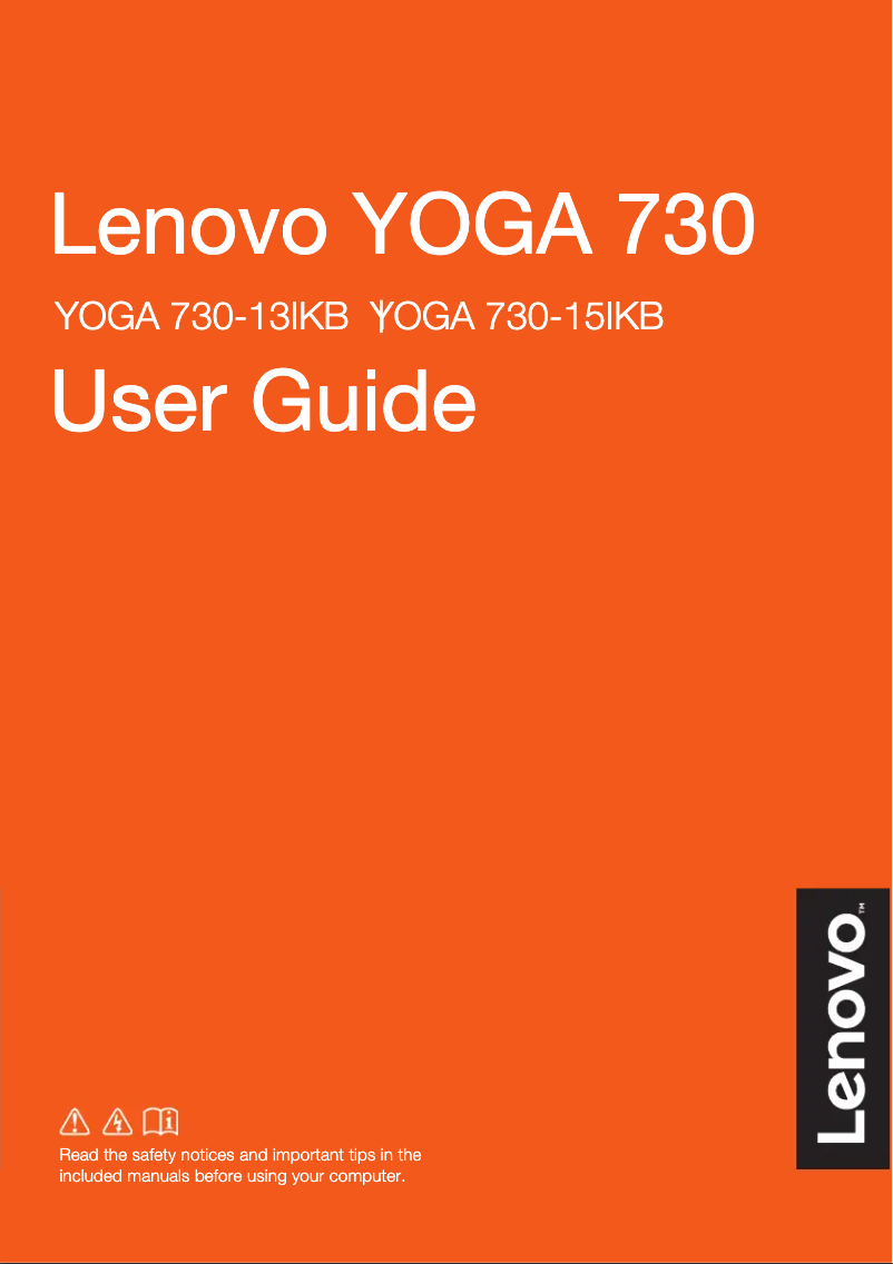 Page 1 de la notice Manuel utilisateur Lenovo Yoga 730-13IKB 81CT004RMH