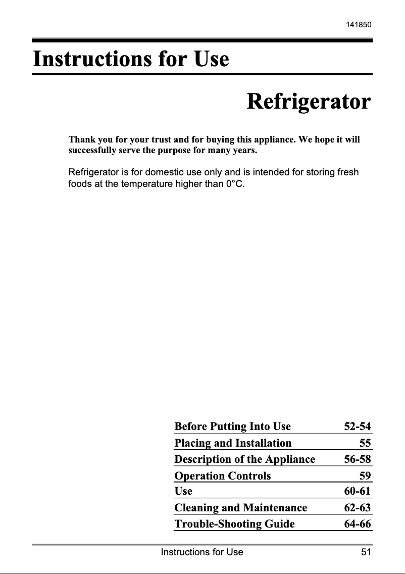 Page n°1 - Manuel utilisateur Smeg FI 164 A