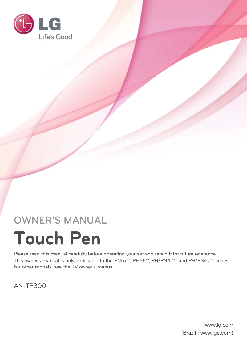 Image de la première page du manuel de l'appareil AN-TP300