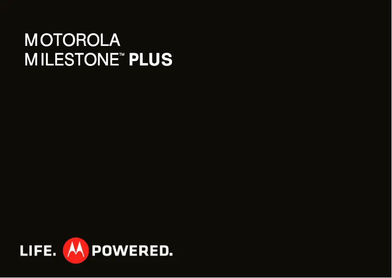 Page 1 de la notice Manuel utilisateur Motorola Milestone Plus