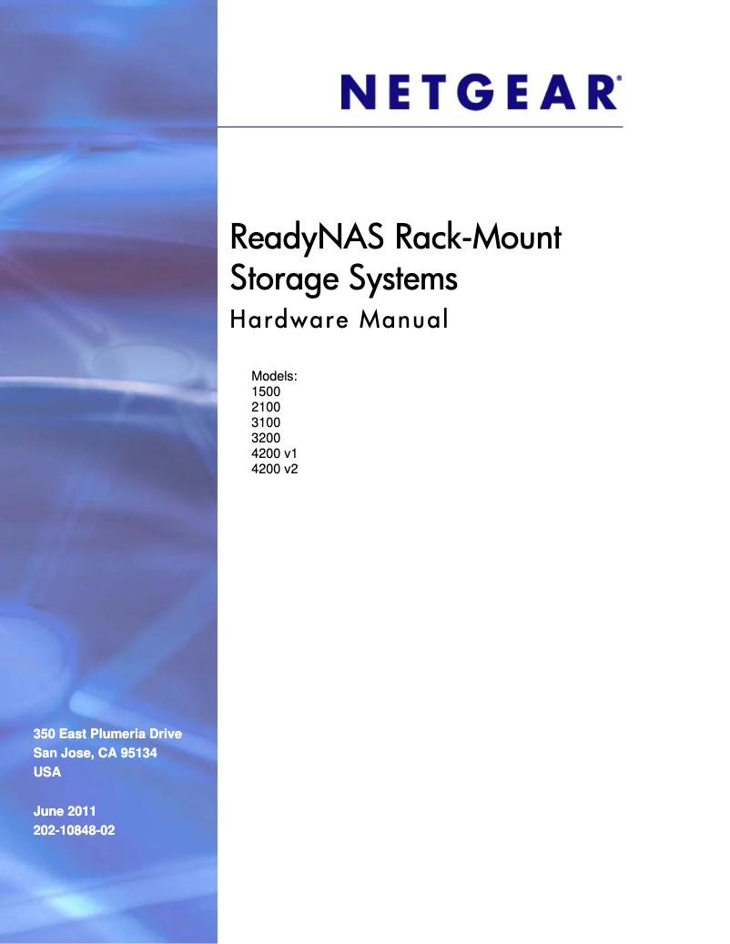 Page 1 de la notice Manuel utilisateur Netgear ReadyNAS 2100 Xchange