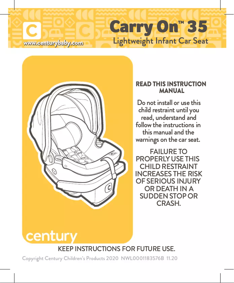 Page 1 de la notice Manuel utilisateur CENTURY Stroll On 3-Wheel