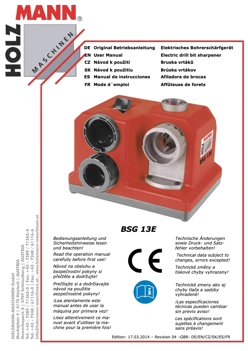 Página 1 del manual Manual de usuario Holzmann BSG13E