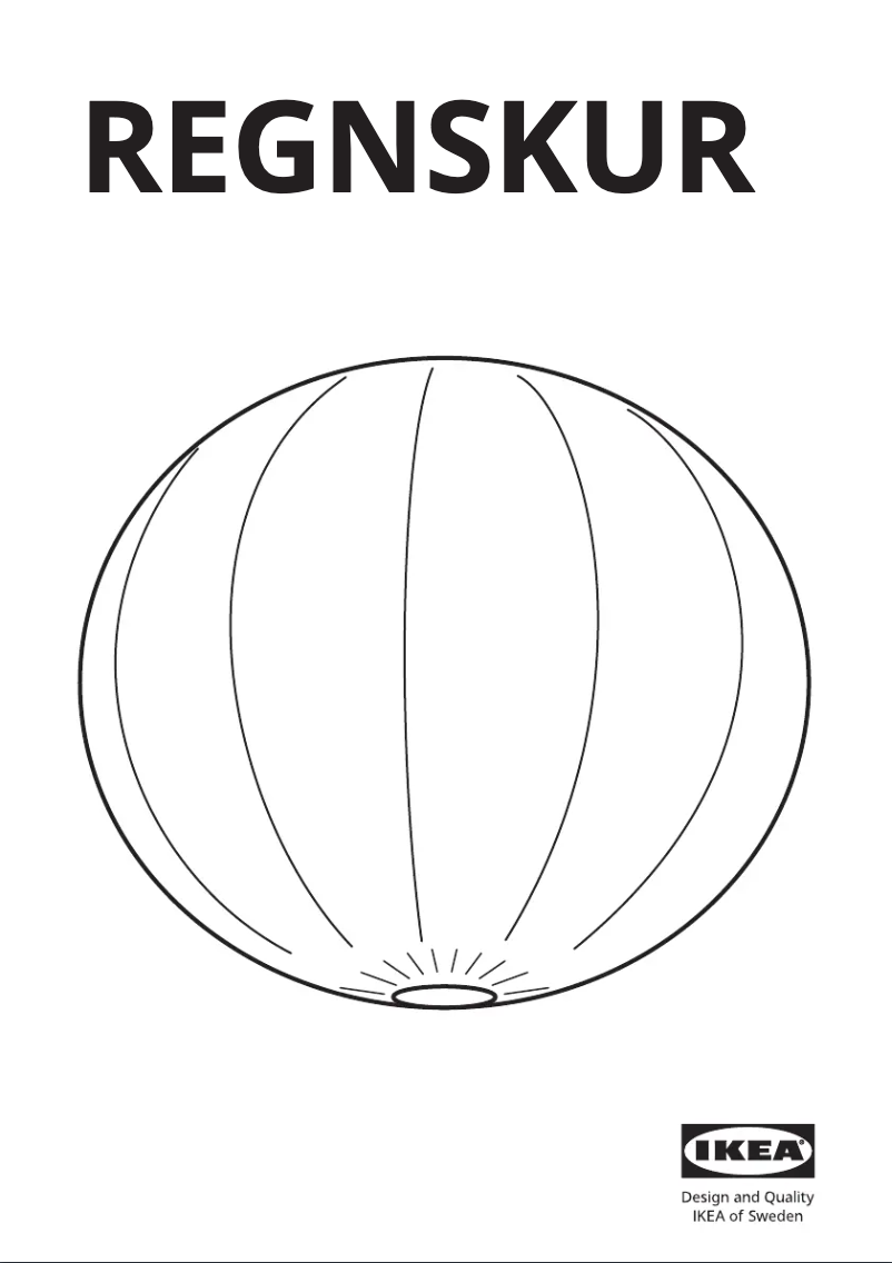Page 1 de la notice Manuel utilisateur Ikea REGNSKUR 204.303.77