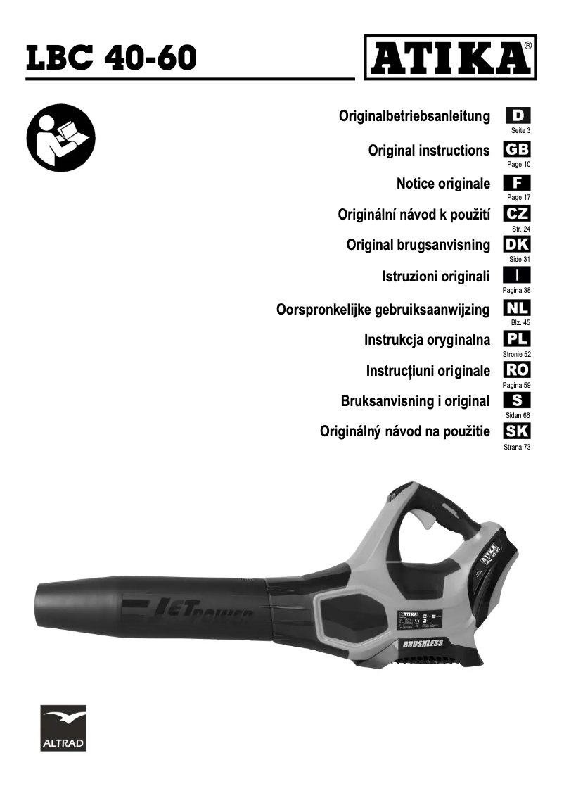 Image de la première page du manuel de l'appareil LBC 40-60