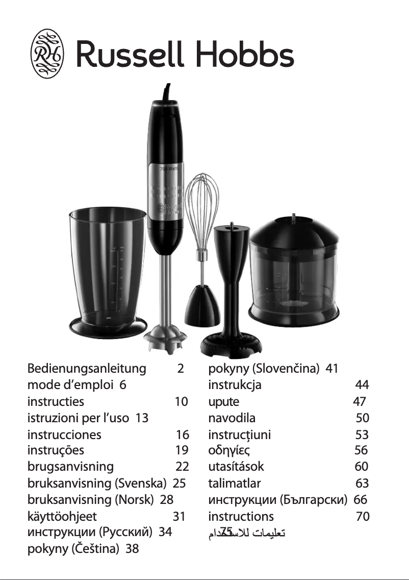 Page n°1 - Manuel utilisateur Russell Hobbs Illumina 4 in 1