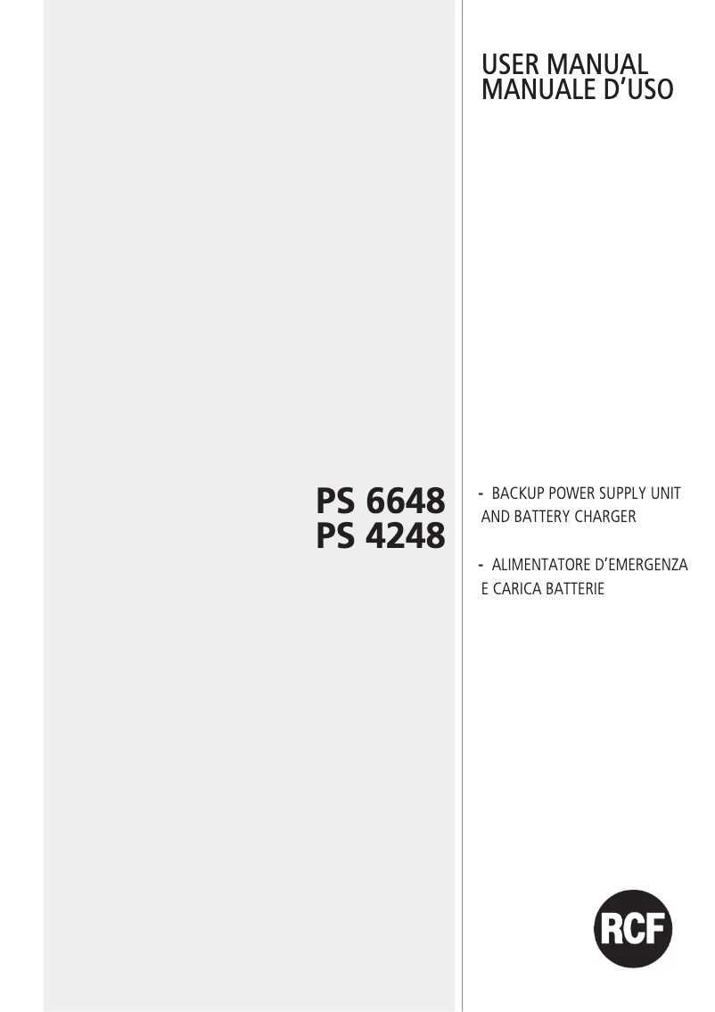 Image de la première page du manuel de l'appareil PS 4248