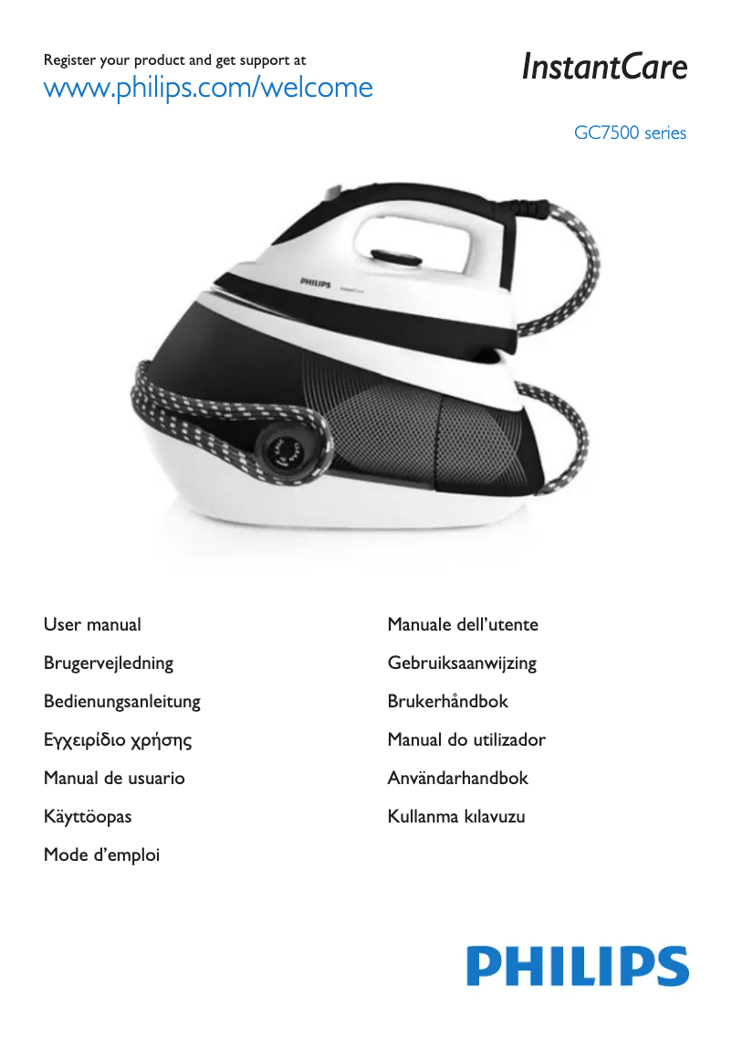 Page 1 of the manual User Manual Philips InstantCare GC7500