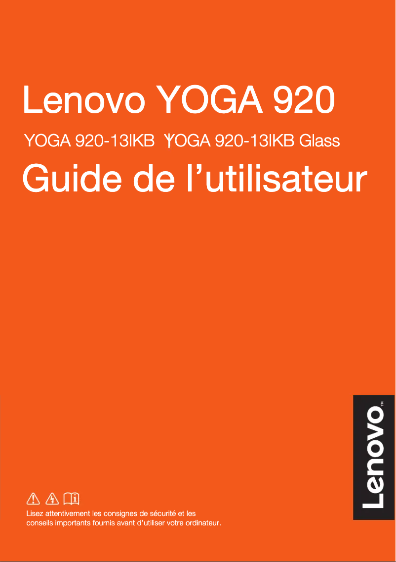 Image de la première page du manuel de l'appareil Yoga 920-13IKB Glass