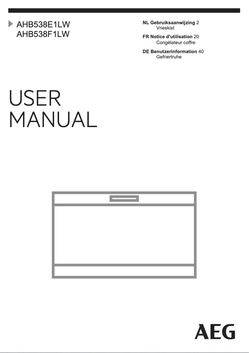 Page 1 de la notice Manuel utilisateur AEG AHB538E1LW