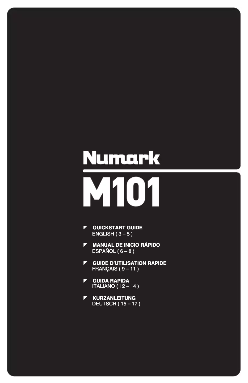 Página 1 del manual Manual de usuario Numark M101