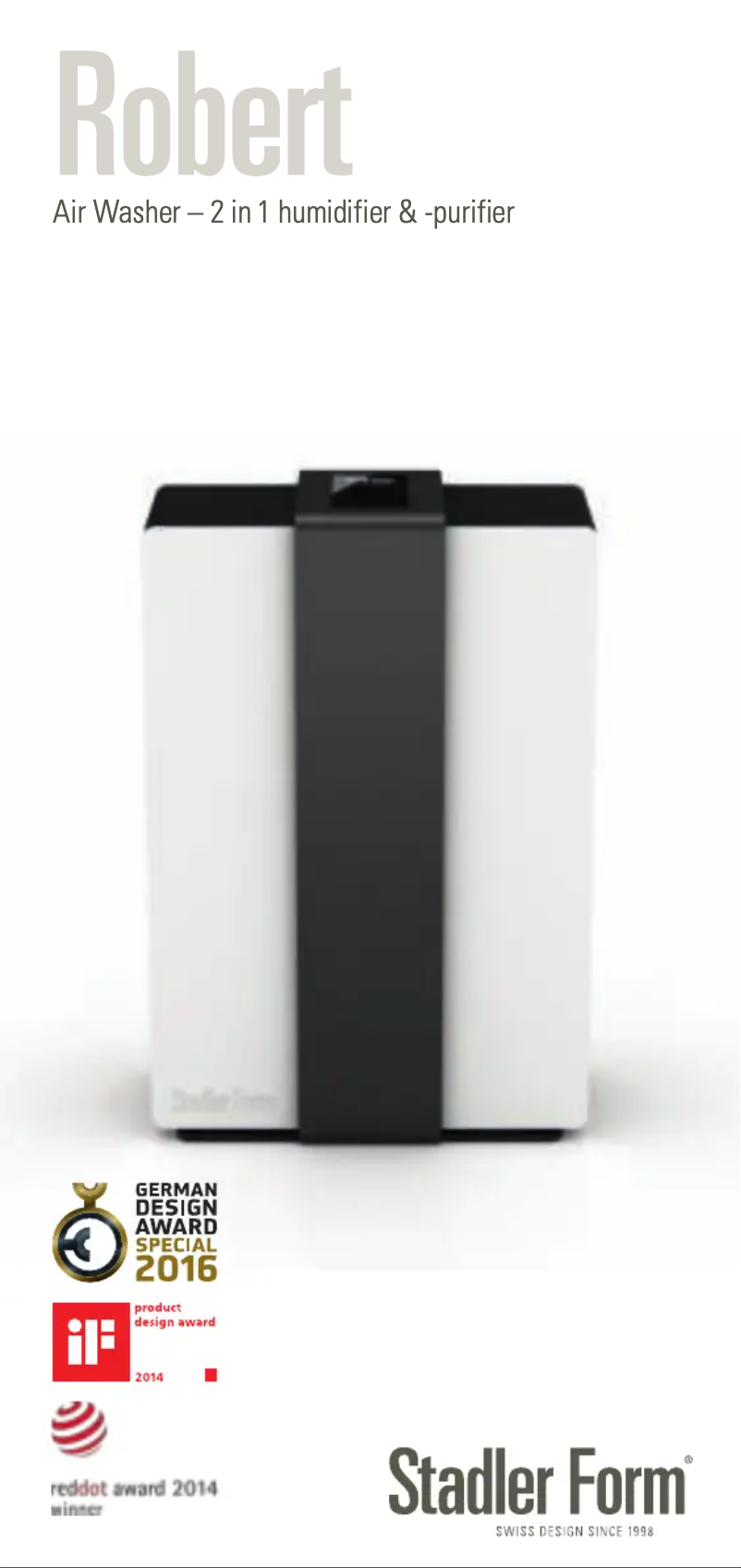 Page 1 de la notice Manuel utilisateur Stadler Form Robert