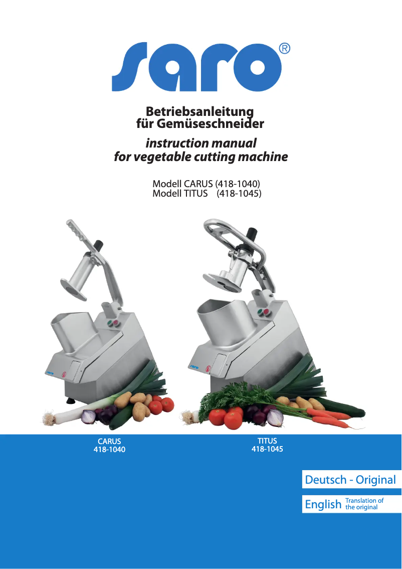 Image de la première page du manuel de l'appareil TITUS