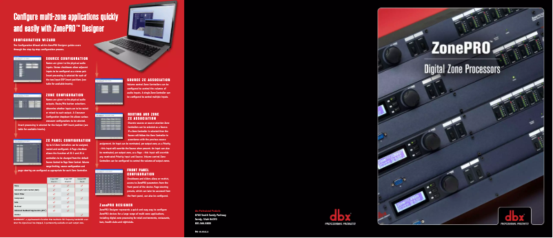 Page 1 de la notice Brochure DBX Zone Pro 1260