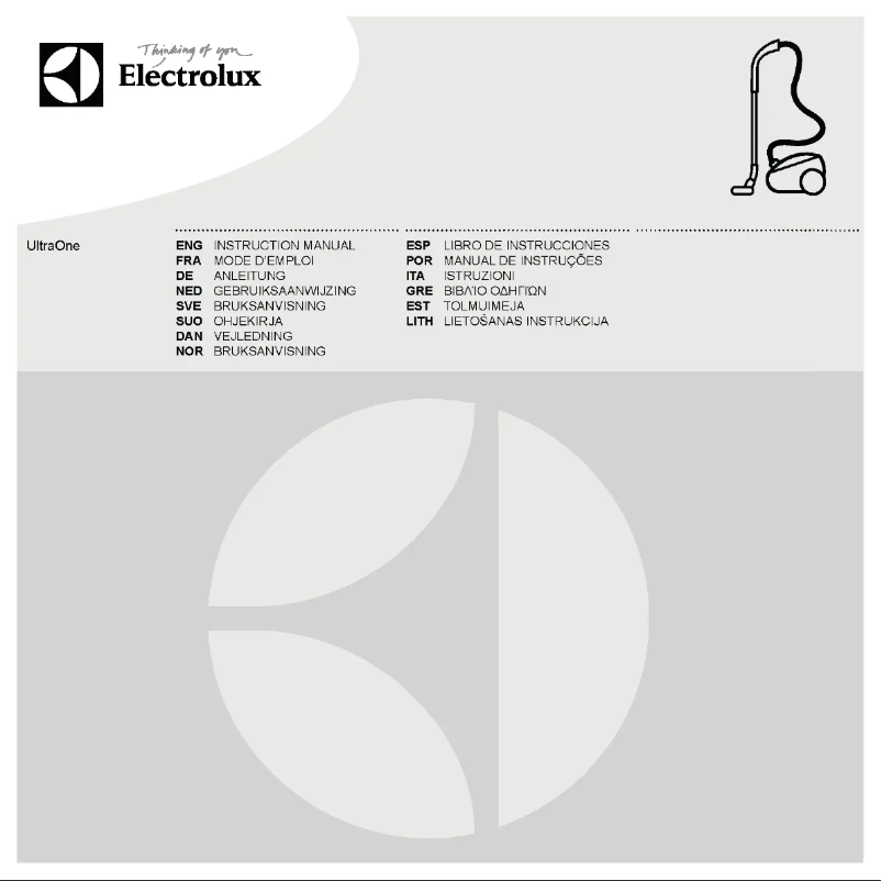 Página 1 del manual Manual de usuario Electrolux UltraOne ZUOORIGINR