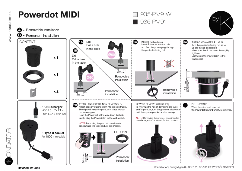Image de la première page du manuel de l'appareil 935-PM91W