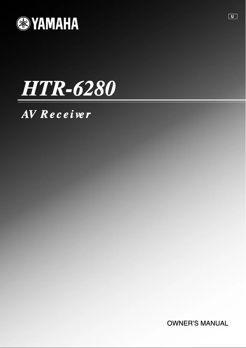 Page n°1 - Manuel utilisateur Yamaha HTR-6280