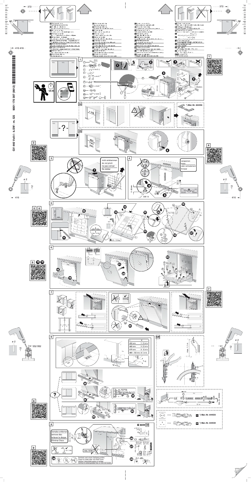Page 1 de la notice Guide d'installation Neff S58M58X1EU