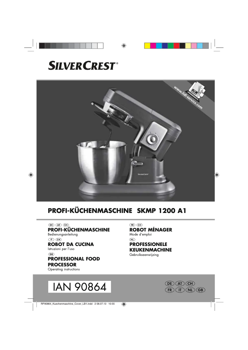Page n°1 - Manuel utilisateur SilverCrest SKMP 1200 A
