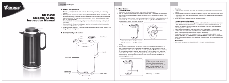 Image de la première page du manuel de l'appareil EK-H268