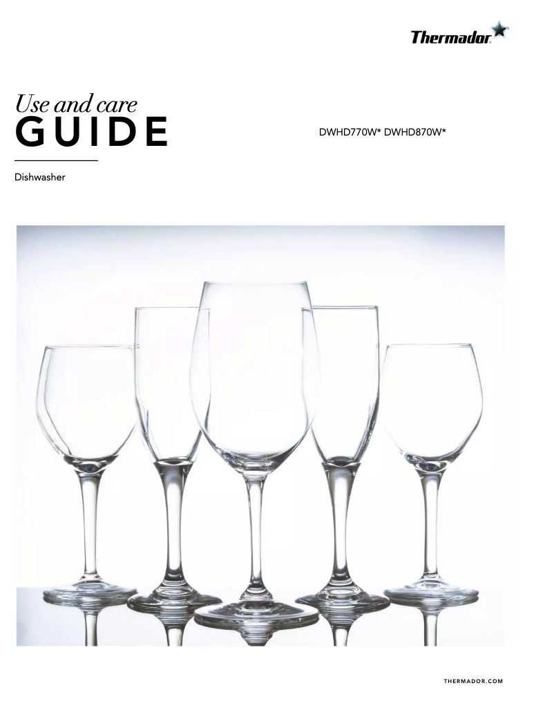 Page n°1 - Manuel utilisateur Thermador DWHD770WFM