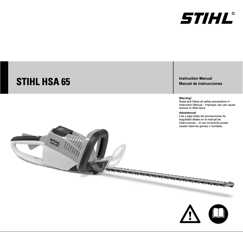 Page 1 de la notice Manuel utilisateur Stihl HSA 65