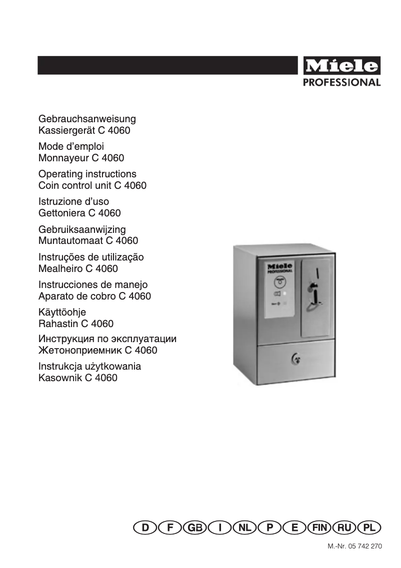 Page n°1 - Manuel utilisateur Miele C 4060