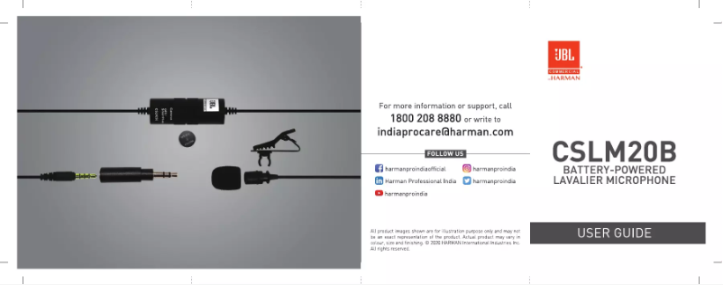 Page 1 de la notice Manuel utilisateur JBL CSLM20B