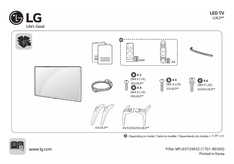 Página 1 del manual Manual de usuario LG 49UJ630V