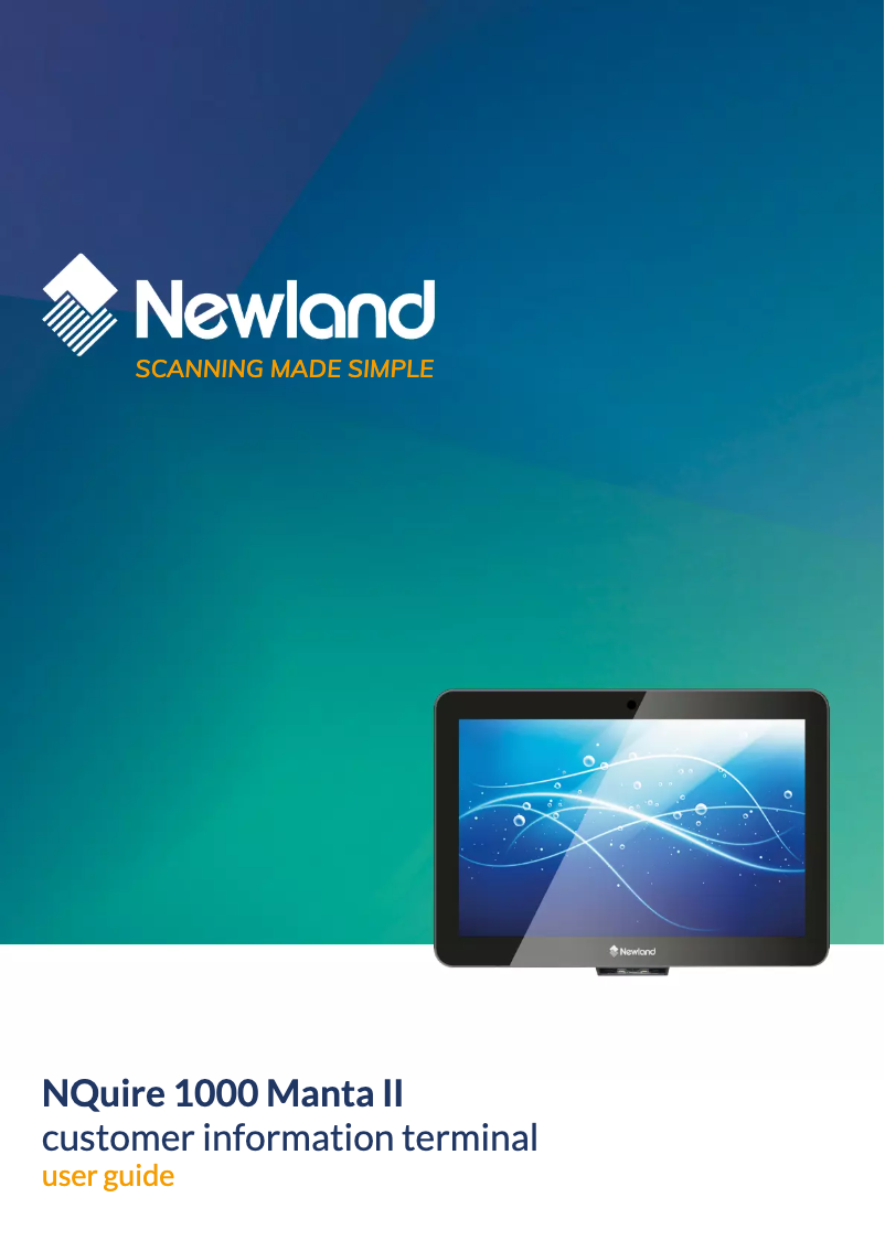 Página 1 del manual Manual de usuario Newland NQuire 1000 Manta II 2D