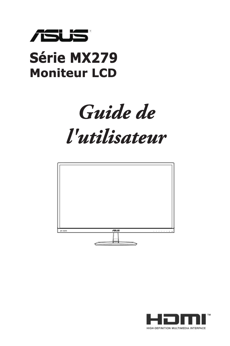 Page n°1 - Manuel utilisateur Asus Designo MX279HE