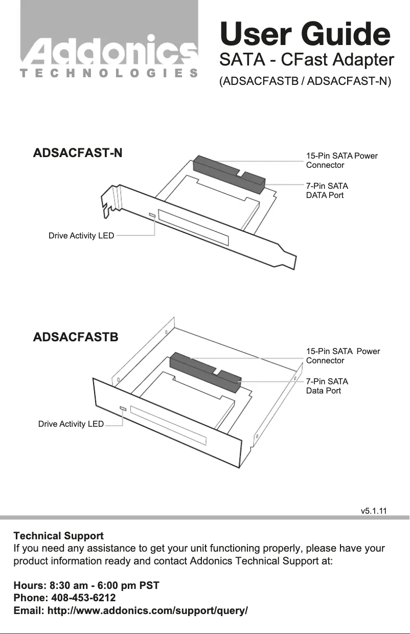 Image de la première page du manuel de l'appareil ADSACFAST-N