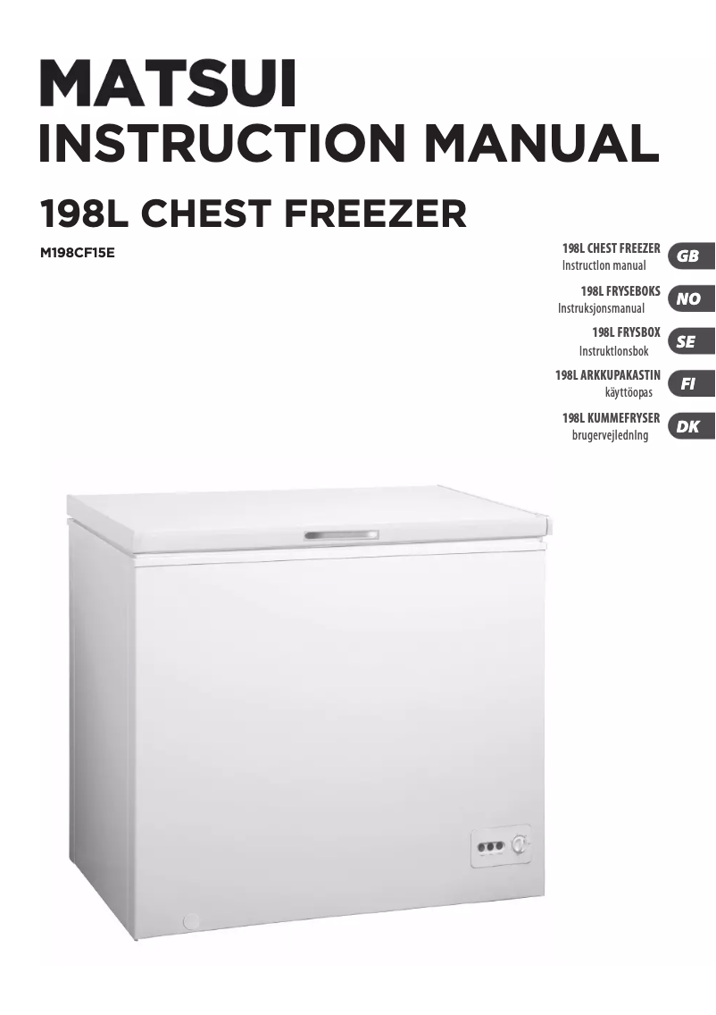 Page 1 de la notice Manuel utilisateur Matsui M198CF15E