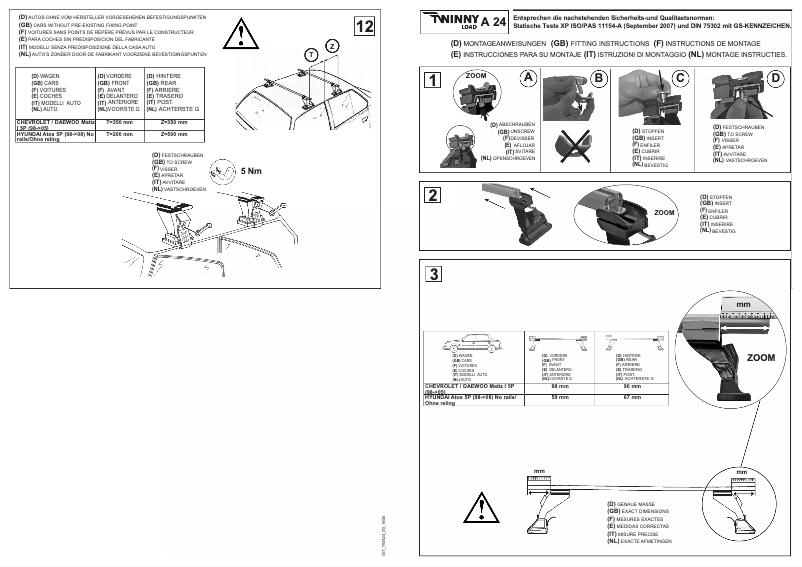 Page n°1 - Manuel utilisateur Twinny Load A 24