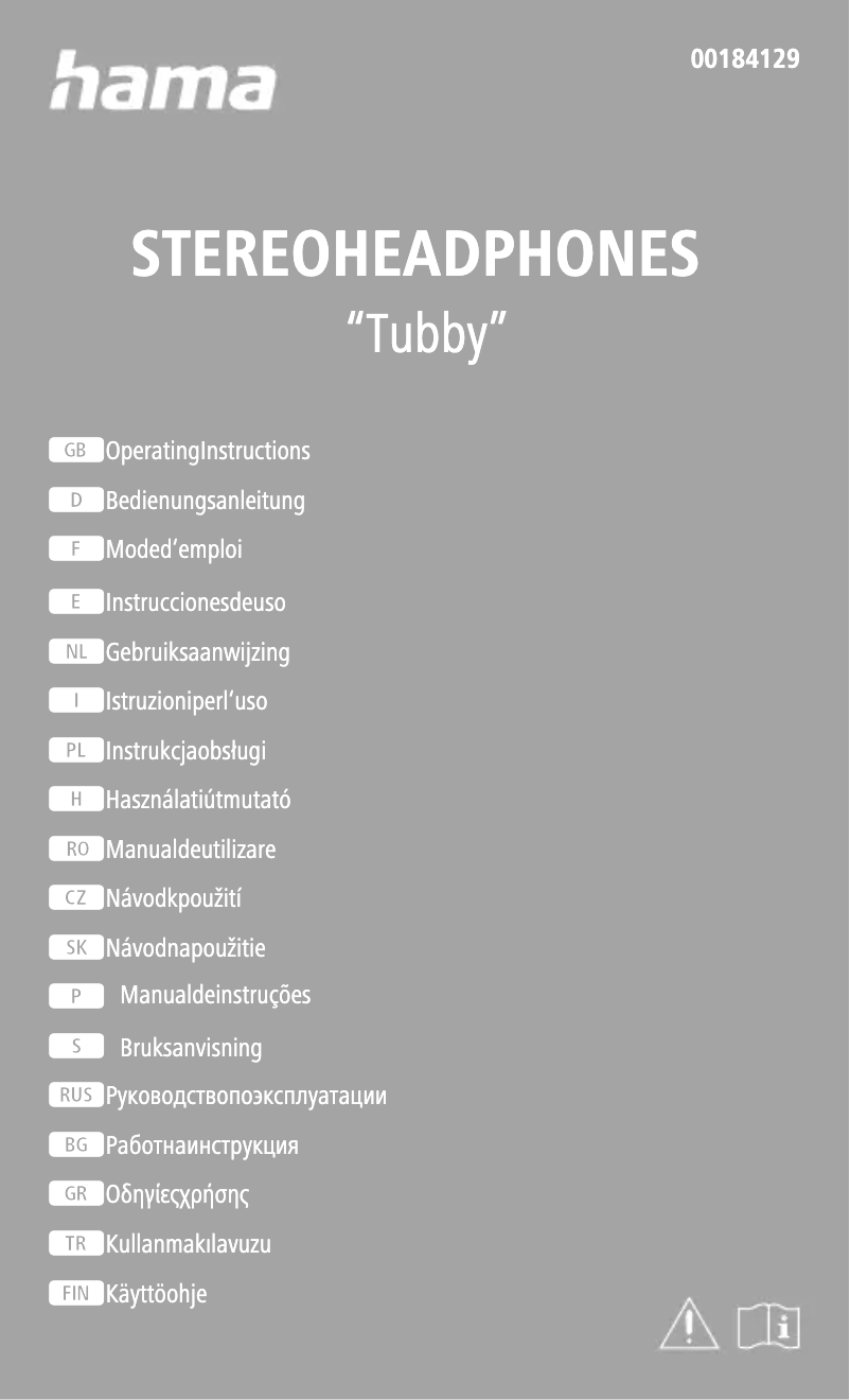 Image de la première page du manuel de l'appareil Tubby