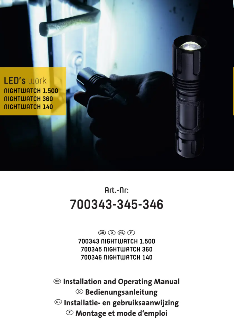 Página 1 del manual Manual de usuario Shada Nightwatch 1500