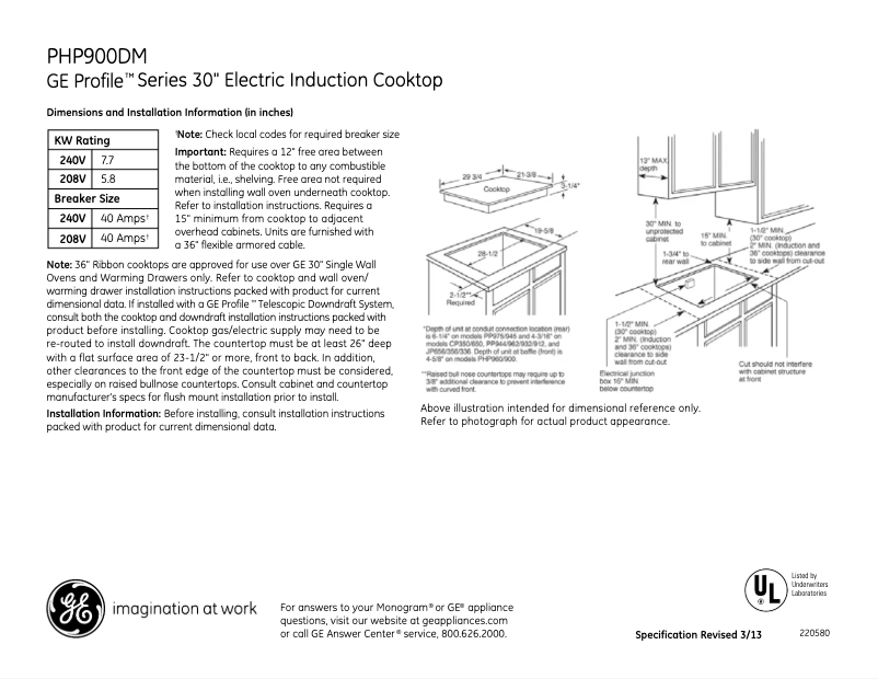 Imagen de la primera página del manual del dispositivo Profile PHP900DMBB