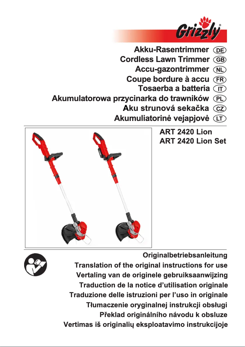 Page 1 de la notice Manuel utilisateur Grizzly ART 2420 Lion